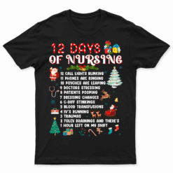 12 Day Of NURSE Xmas T Shirt
