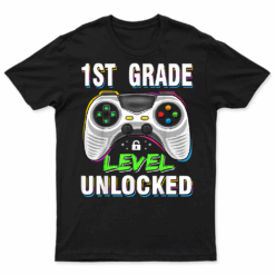1St Grade Level Unlocked Gamer First Day Of School Boys T Shirt