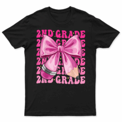 2Nd Grade Girls Coquette Bow Back To School Second Grade T Shirt
