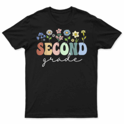 2Nd Grade Wildflower Floral Back To School Gift For Teachers T Shirt