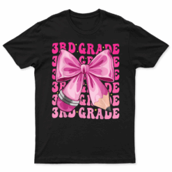 3Rd Grade Girls Coquette Bow Back To School Third Grade T Shirt