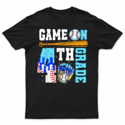 4Th Grade Back To School Baseball Drip Ice Cream Game On T Shirt