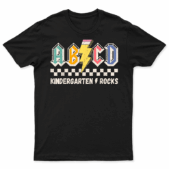 Abcd Kindergarten Rocks Pencil Lightning Teachers Rock Boys T Shirt