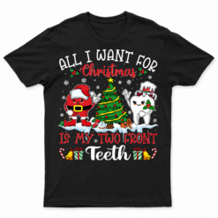 All I Want For Christmas Is My Two Front Teeth Funny T Shirts
