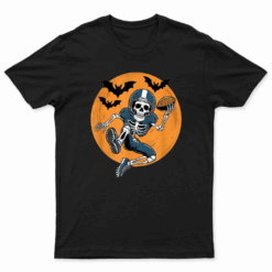 American Football Skeleton Halloween Sport Fantasy Football T Shirt