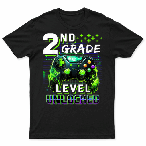 Back To School 2Nd Grade Boys Gamer First Day School Level T Shirt