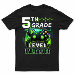 Back To School 5Th Grade Boys Gamer First Day School Level T Shirt