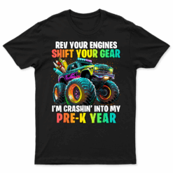Back To School Pre K Monster Truck First Day School Boys T Shirt