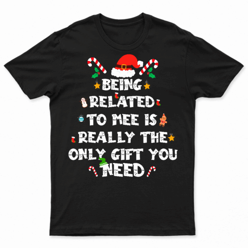 Being Related To Me Christmas Pajama Family Xmas Holiday T Shirts