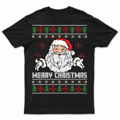 Big Nick Energy Santa Naughty Adult Ugly Christmas Sweater T Shirt