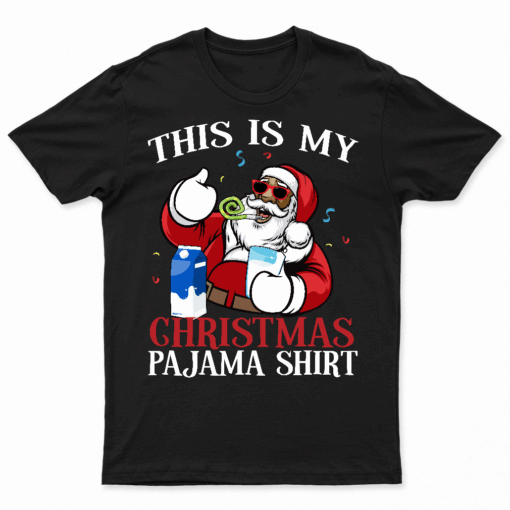Black African American Santa Claus Christmas Pajamas