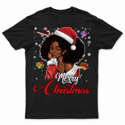 Black African Girl American Melanin Christmas Santa Hat Xmas