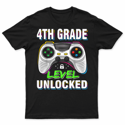 Boys First Day Of 4Th Grade Shirt Kids Gaming Back To School T Shirt