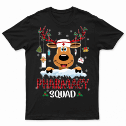 Buffalo Plaid Reindeer Pharmacy Crew Pharmacist Christmas