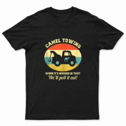 Camel Towing Retro Adult Humor Saying Funny Halloween Funny Tank Top