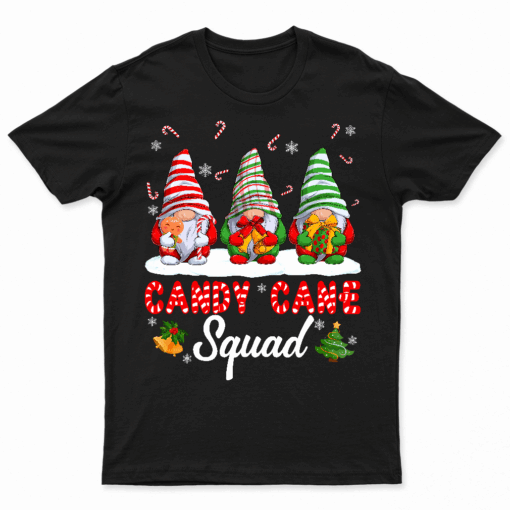 Candy Cane Squad Gnome Christmas Merry Xmas T Shirts