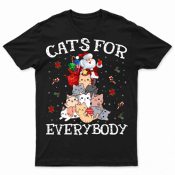 Cats For Everybody Ugly Christmas Cat Funny Xmas Shirt