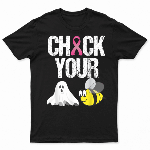 Check Your Boo Bees Shirt Funny Breast Cancer Halloween Gift T Shirt