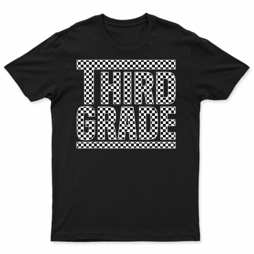 Checkered 3Rd Grade Back To School Boys Girls Kids Teacher T Shirt