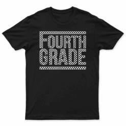 Checkered Fourth Grade Teacher Team Crew Back To School T Shirt