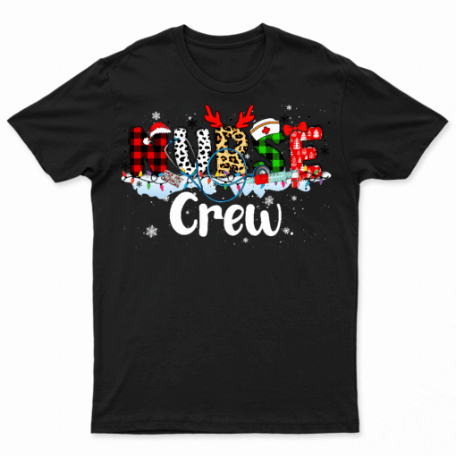Christmas Boo Boo Crew Reindeer Nurse Buffalo Plaid Nurse Crew T Shirts