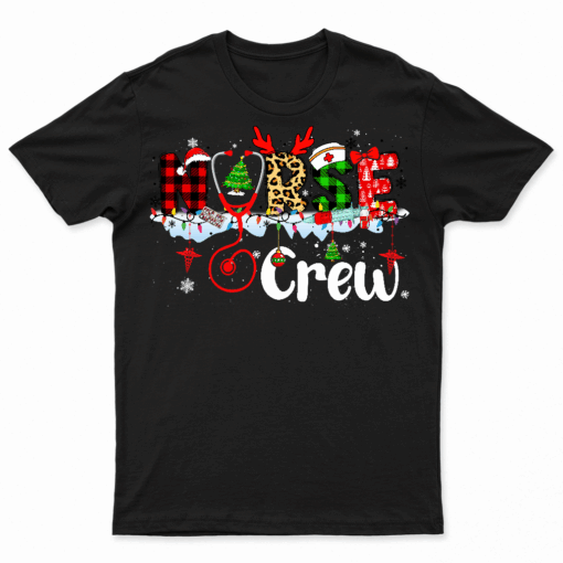 Christmas Boo Boo Crew Reindeer Nurse Buffalo Plaid Nurse Crew Tee