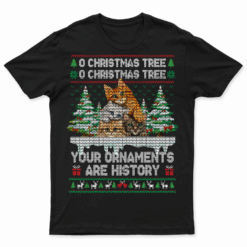 Christmas Cat Lover Holiday Xmas Gift Ugly Sweater T Shirt