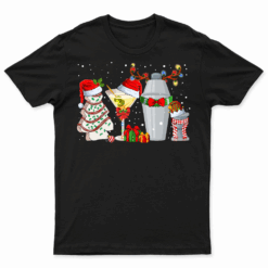 Christmas Cocktail Espresso Martini Drinking Party Bartender T Shirts