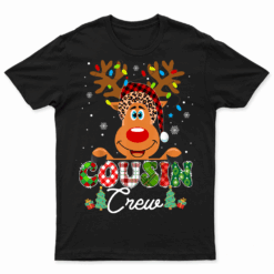 Christmas Cousin Crew Reindeer Santa Hat Lights Kid