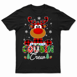 Christmas Cousin Crew Reindeer Santa Hat Lights Kids
