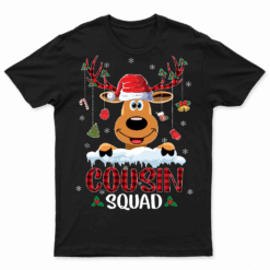 Christmas Cousin Squad Reindeer Matching Pajama Xmas Holiday T Shirt