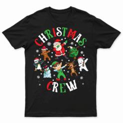 Christmas Crew Santa Dabbing Family Matching Pajamas T Shirt