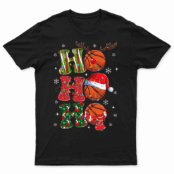 Christmas Funny Ho Ho Ho Basketball Pajama Santa Reindeer T Shirt