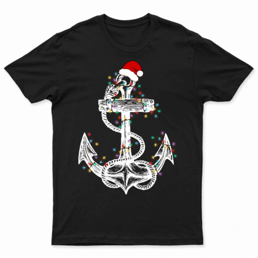 Christmas Lights Boating Sailing Cruise Boat Gifts T Shirt