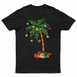 Christmas Palm Xmas Tree Tropical Beach Hawaii Women Men Kid T Shirt