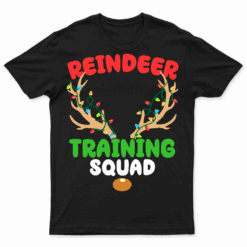 Christmas Running T Shirt Reindeer Training Squad Team