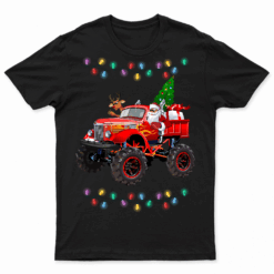 Christmas Santa Monster Truck Xmas Boys Kids Toddler Youth