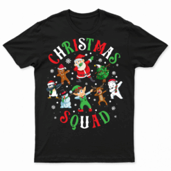 Christmas Squad Santa Dabbing Family Matching Pajamas T Shirts