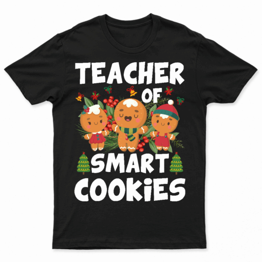 Christmas Teacher Cute Gingerbread Cookies Funny Holiday T Shirt