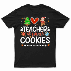 Christmas Teacher Of Smart Cookies Funny Cute Gingerbread T Shirt