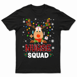 Christmas Nurse Squad Reindeer Nurse Buffalo Plaid Nurse T Shirt
