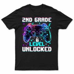 Controller 2Nd Grade Level Unlocked First Day Of School Boys T Shirt
