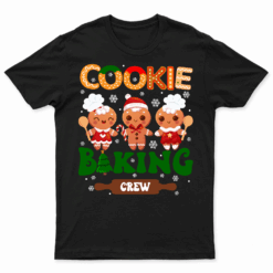 Cookie Baking Crew Family Christmas Gingerbread Team Groovy Tee