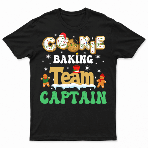 Cookie Baking Team Captain Gingerbread Christmas Tee