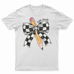 Coquette Pencil Bow Fifth Grade Teacher Kids Back To School T Shirt