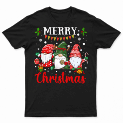 Cute Gnome Merry Christmas Light Family Gnomes Xmas Matching T Shirt