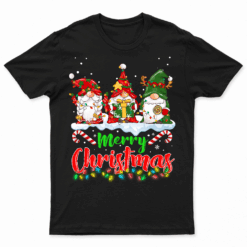 Cute Gnomes Merry Christmas Light Family Gnome Xmas Matching T Shirtss