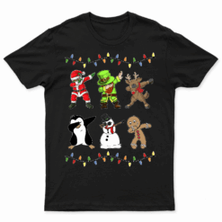 Dabbing Santa Friends Xmas Gifts Men Kids Boys Christmas T Shirt