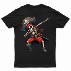 Dabbing Skeleton Pirate Kids T Shirt