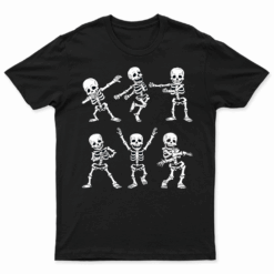 Dancing Skeletons Dance Challenge Boys Girl Kids Halloween T Shirt